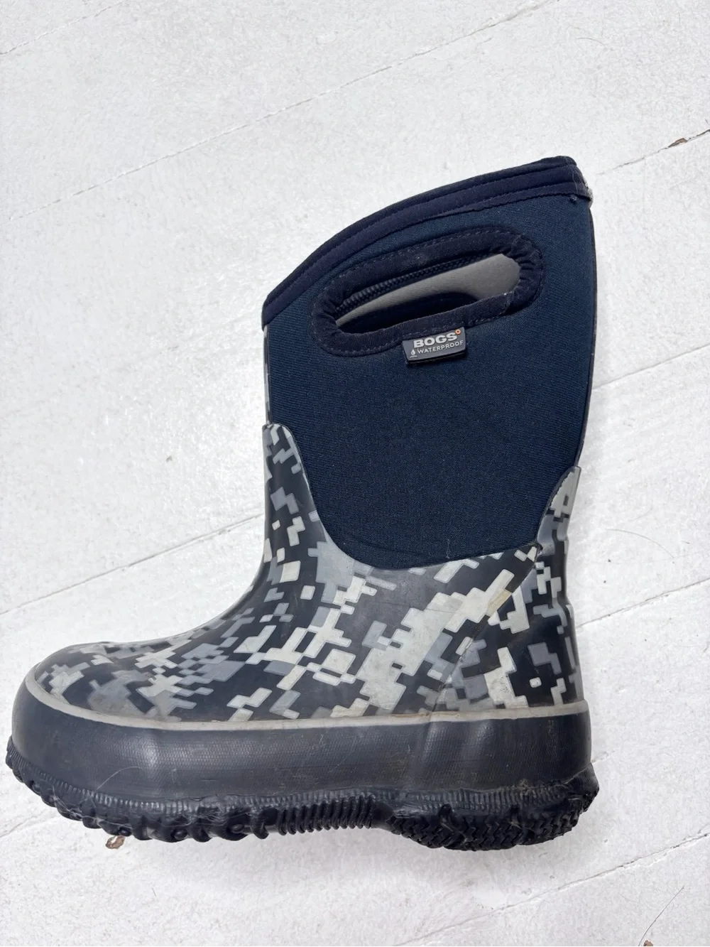 Bogs Classic Digital Camo Winter Boots Rated -30 Size 9 Grey Black